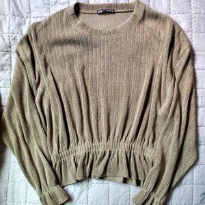 Zara Navy Green Sweater